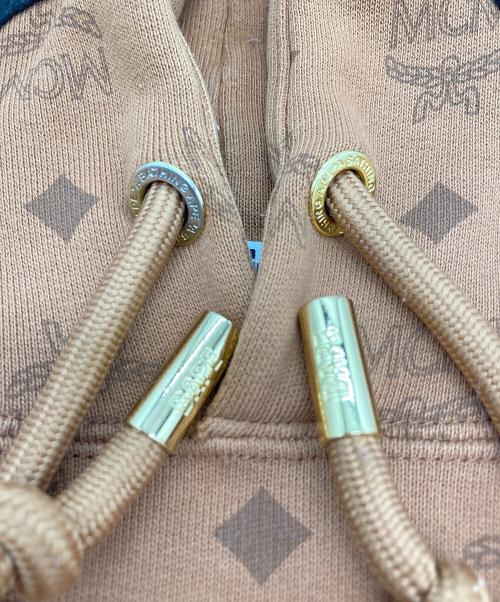 A BATHING APE（ア ベイシング エイプ）A BATHING APE (ア ベイシング エイプ) MCM (エムシーエム) モノグラム総柄シャークフーディ ブラウン サイズ:XLの古着・服飾アイテム