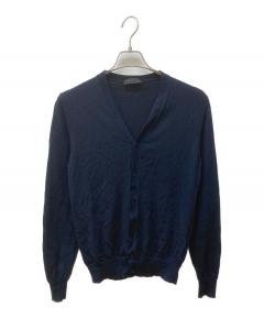 中古・古着通販】PRADA (プラダ) ウールカーディガン ネイビー サイズ