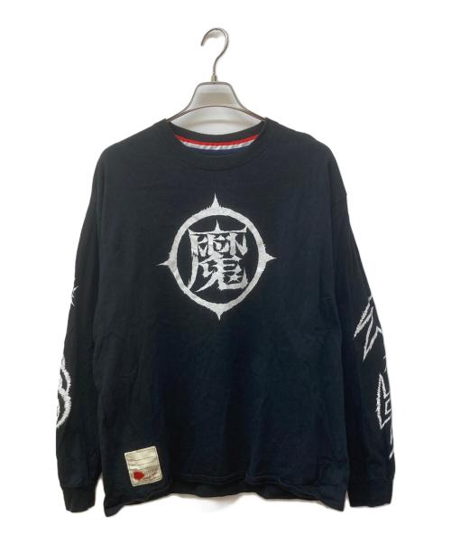 SEVESKIG（セヴシグ）SEVESKIG (セヴシグ) KenKen プリントカットソー ブラック サイズ:Ｌの古着・服飾アイテム