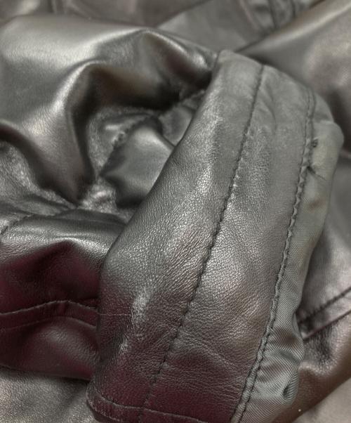 Wind Armor（ウィンドアーマー）Wind Armor (ウィンドアーマー) ラムレザーダウンジャケット ブラック サイズ:Ｌの古着・服飾アイテム