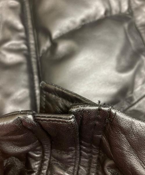 Wind Armor（ウィンドアーマー）Wind Armor (ウィンドアーマー) ラムレザーダウンジャケット ブラック サイズ:Ｌの古着・服飾アイテム