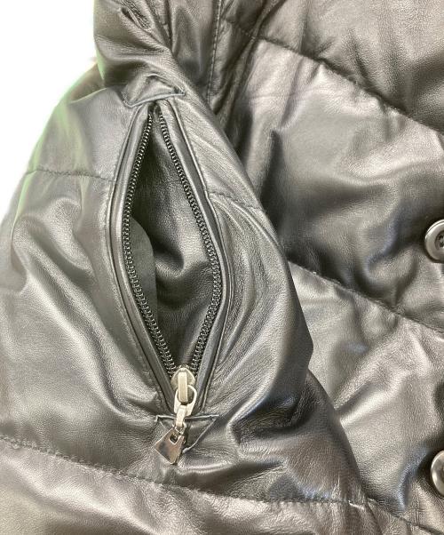 Wind Armor（ウィンドアーマー）Wind Armor (ウィンドアーマー) ラムレザーダウンジャケット ブラック サイズ:Ｌの古着・服飾アイテム