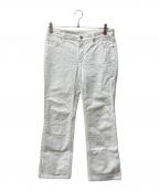 LOUIS VUITTONルイ ヴィトン）の古着「モノグラムフレアデニムパンツ」｜ホワイト