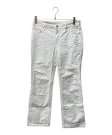 LOUIS VUITTON（ルイ ヴィトン）の古着「モノグラムフレアデニムパンツ」｜ホワイト