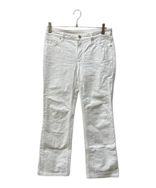 LOUIS VUITTON（ルイ ヴィトン）LOUIS VUITTON (ルイ ヴィトン) モノグラムフレアデニムパンツ ホワイト サイズ:40の古着・服飾アイテム