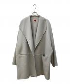 DES PRESデ プレ）の古着「ダブルフェイスメルトンオープンカラーショートコート」｜アイボリー