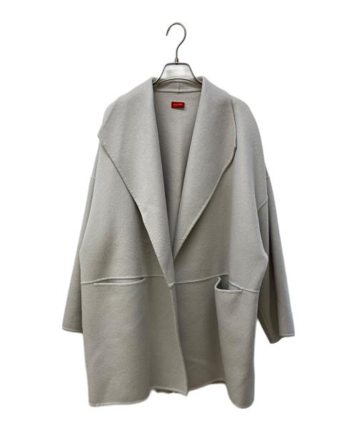 DES PRES（デ プレ）DES PRES (デ プレ) ダブルフェイスメルトンオープンカラーショートコート アイボリー サイズ:36の古着・服飾アイテム