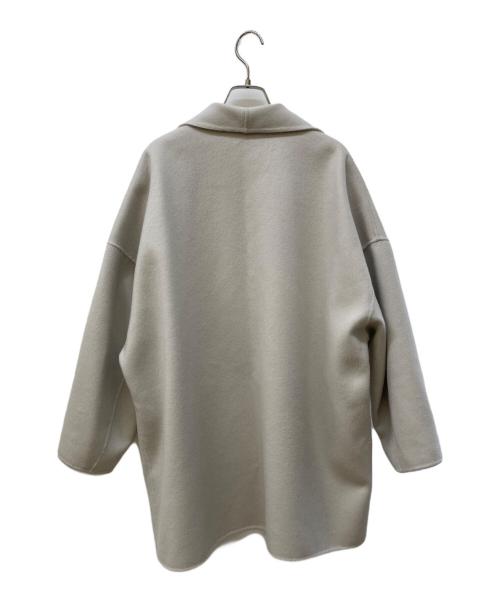 DES PRES（デ プレ）DES PRES (デ プレ) ダブルフェイスメルトンオープンカラーショートコート アイボリー サイズ:36の古着・服飾アイテム