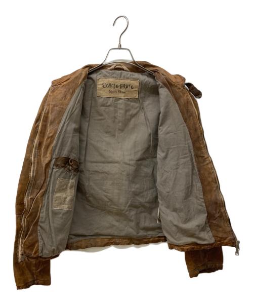 GIORGIO BRATO（ジョルジョブラッド）GIORGIO BRATO (ジョルジョブラッド) シープレザージャケット ブラウン サイズ:46の古着・服飾アイテム