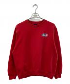 stussyステューシー）の古着「SSリンクプリントスウェット」｜レッド