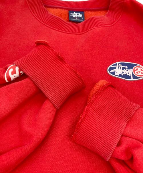 stussy（ステューシー）stussy (ステューシー) SSリンクプリントスウェット レッド サイズ:Ｌの古着・服飾アイテム