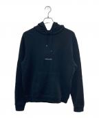 Saint Laurent Parisサンローランパリ）の古着「ロゴプリントプルオーバーパーカー」｜ブラック