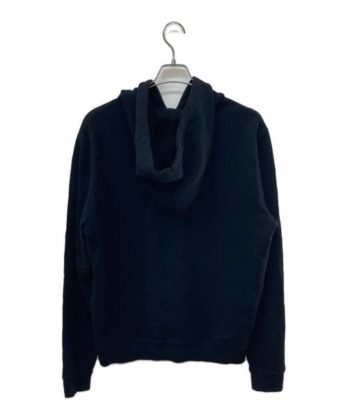 Saint Laurent Paris（サンローランパリ）Saint Laurent Paris (サンローランパリ) ロゴプリントプルオーバーパーカー ブラック サイズ:Ｌの古着・服飾アイテム