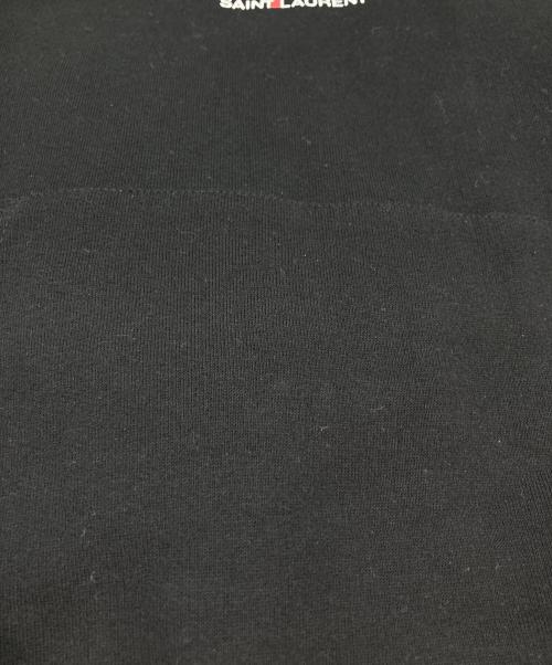 Saint Laurent Paris（サンローランパリ）Saint Laurent Paris (サンローランパリ) ロゴプリントプルオーバーパーカー ブラック サイズ:Ｌの古着・服飾アイテム