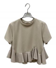 BORDERS at BALCONY 半袖ペプラムトップス 36 サックスブルー BORDERS 