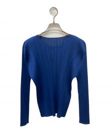 PLEATS PLEASE（プリーツプリーズ）の古着「NEBULA/プリーツカットソー」｜ブルー