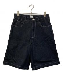 Deaile（ディアイル）の古着「オーバーサイズデニムハーフパンツ」｜ブラック