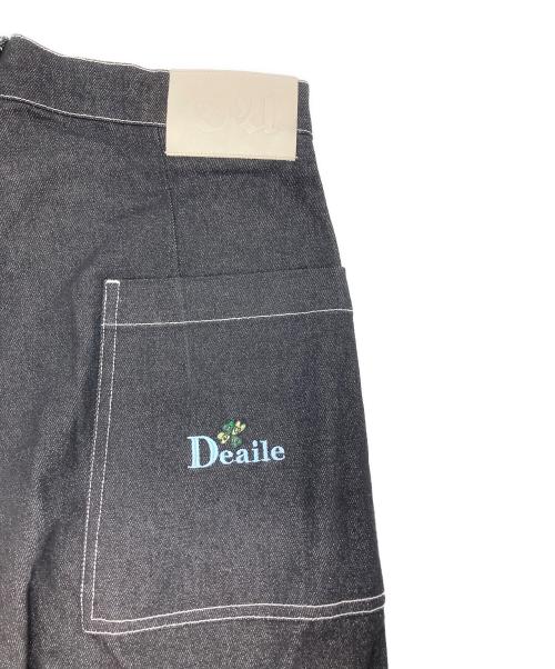 Deaile（ディアイル）Deaile (ディアイル) オーバーサイズデニムハーフパンツ ブラック サイズ:Ⅿの古着・服飾アイテム