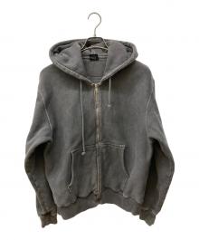 stussy（ステューシー）の古着「Buana Pigment Dyed Hoodie/ジップパーカー」｜グレー