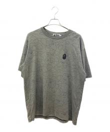 A BATHING APE（アベイシングエイプ）の古着「エイプカモプリントTシャツ」｜グリーン