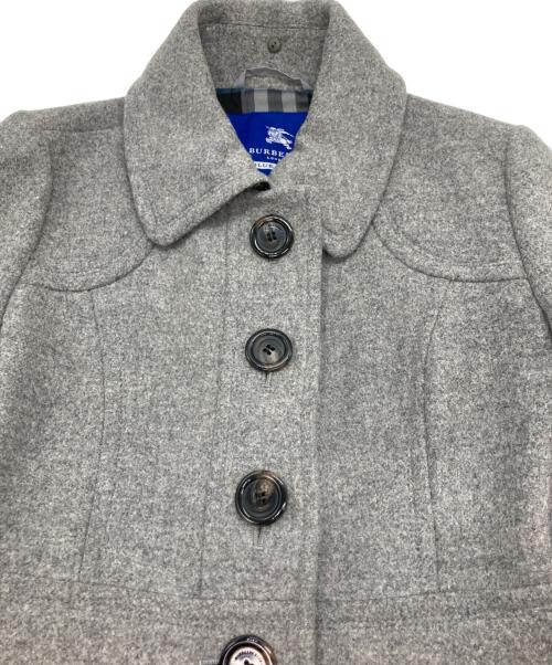 BURBERRY BLUE LABEL（バーバリー ブルー レーベル）BURBERRY BLUE LABEL (バーバリー ブルー レーベル) ウールコート グレー サイズ:Lの古着・服飾アイテム
