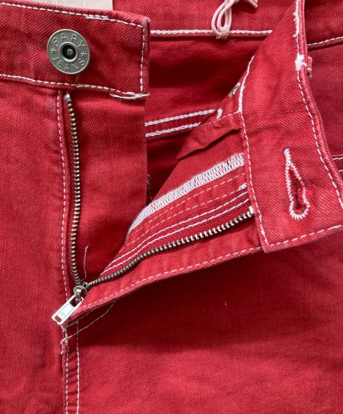 BAPY BY A BATHING APE（ベイピー バイ ア ベイシング エイプ）BAPY BY A BATHING APE (ベイピー バイ ア ベイシング エイプ) カラーデニムパンツ レッド サイズ:Ⅿの古着・服飾アイテム