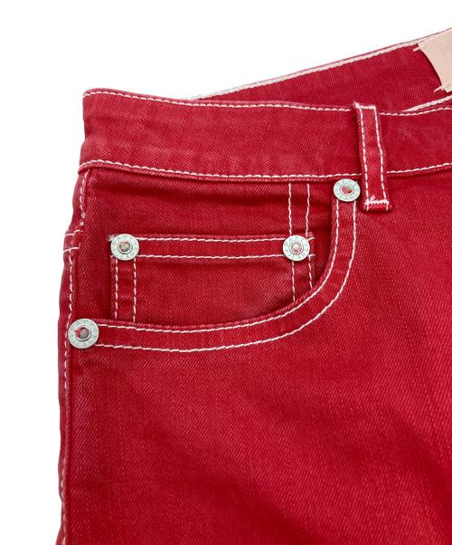 BAPY BY A BATHING APE（ベイピー バイ ア ベイシング エイプ）BAPY BY A BATHING APE (ベイピー バイ ア ベイシング エイプ) カラーデニムパンツ レッド サイズ:Ⅿの古着・服飾アイテム