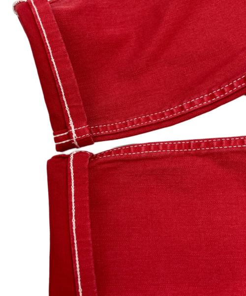 BAPY BY A BATHING APE（ベイピー バイ ア ベイシング エイプ）BAPY BY A BATHING APE (ベイピー バイ ア ベイシング エイプ) カラーデニムパンツ レッド サイズ:Ⅿの古着・服飾アイテム