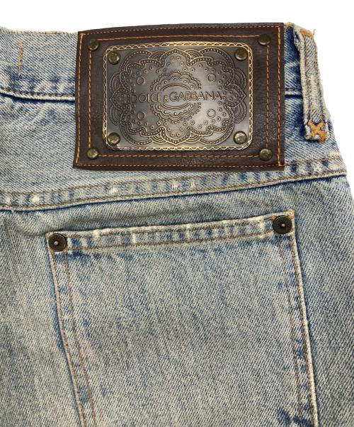 DOLCE & GABBANA（ドルチェ＆ガッバーナ）DOLCE & GABBANA (ドルチェ＆ガッバーナ) ステッチデザインデニムパンツ インディゴ サイズ:44の古着・服飾アイテム