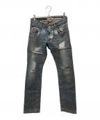 DOLCE & GABBANAドルチェ＆ガッバーナ）の古着「ブリーチ加工デニムパンツ」｜インディゴ