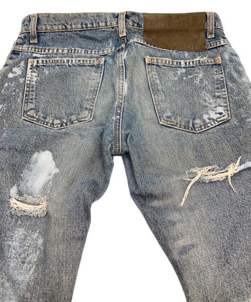 DOLCE & GABBANA（ドルチェ＆ガッバーナ）DOLCE & GABBANA (ドルチェ＆ガッバーナ) ブリーチ加工デニムパンツ インディゴ サイズ:44の古着・服飾アイテム