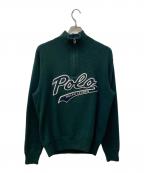POLO RALPH LAURENポロ・ラルフローレン）の古着「ハーフジップニット」｜グリーン