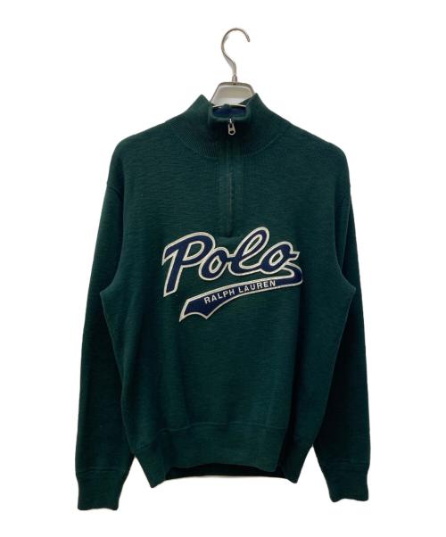 POLO RALPH LAUREN（ポロ・ラルフローレン）POLO RALPH LAUREN (ポロ・ラルフローレン) ハーフジップニット グリーン サイズ:Lの古着・服飾アイテム