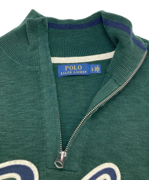 POLO RALPH LAUREN（ポロ・ラルフローレン）POLO RALPH LAUREN (ポロ・ラルフローレン) ハーフジップニット グリーン サイズ:Lの古着・服飾アイテム