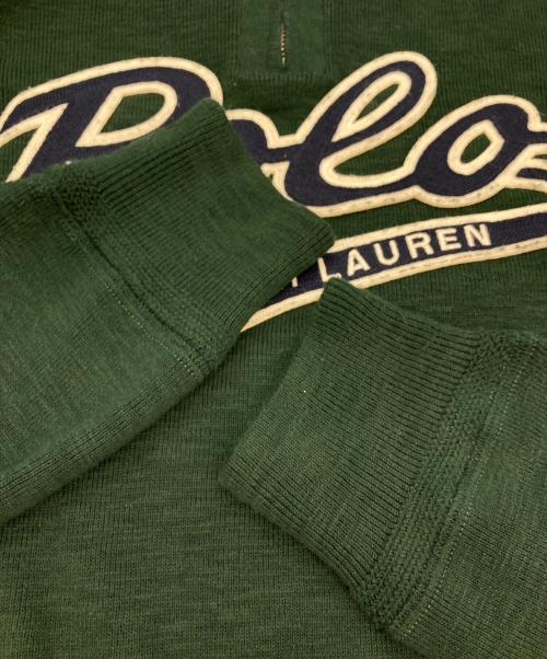 POLO RALPH LAUREN（ポロ・ラルフローレン）POLO RALPH LAUREN (ポロ・ラルフローレン) ハーフジップニット グリーン サイズ:Lの古着・服飾アイテム