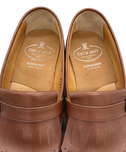 SCOTCH GRAIN（スコッチグレイン）SCOTCH GRAIN (スコッチグレイン) フリンジタッセルローファー ブラウン サイズ:27の古着・服飾アイテム