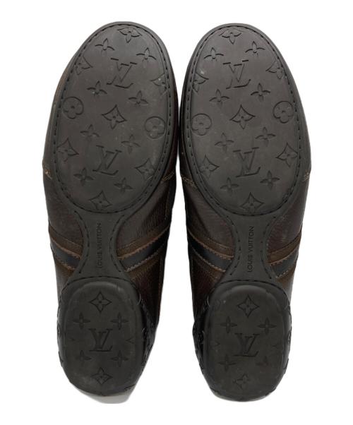 LOUIS VUITTON（ルイ ヴィトン）LOUIS VUITTON (ルイ ヴィトン) ルクセンブルグ/モノグラムドライビングシューズ ブラウン サイズ:9の古着・服飾アイテム