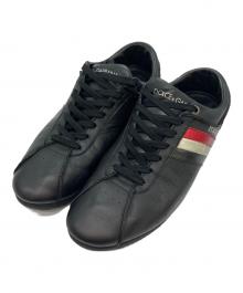 DOLCE & GABBANA（ドルチェ＆ガッバーナ）の古着「レザーローカットスニーカー」｜ブラック