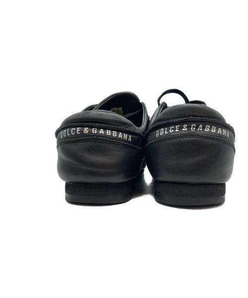 DOLCE & GABBANA（ドルチェ＆ガッバーナ）DOLCE & GABBANA (ドルチェ＆ガッバーナ) レザーローカットスニーカー ブラック サイズ:UK9の古着・服飾アイテム