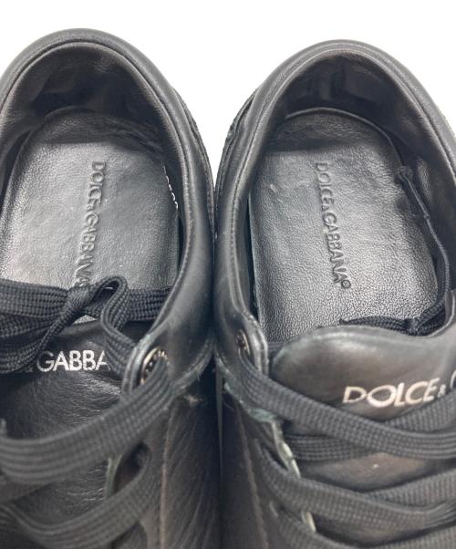 DOLCE & GABBANA（ドルチェ＆ガッバーナ）DOLCE & GABBANA (ドルチェ＆ガッバーナ) レザーローカットスニーカー ブラック サイズ:UK9の古着・服飾アイテム