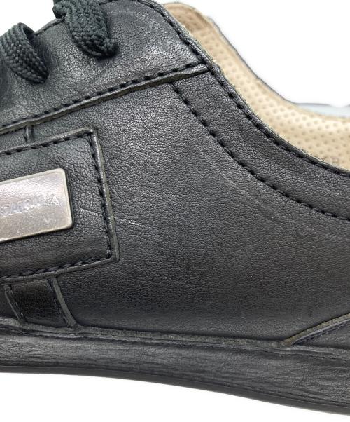 DOLCE & GABBANA（ドルチェ＆ガッバーナ）DOLCE & GABBANA (ドルチェ＆ガッバーナ) ローカットレザースニーカー ブラック サイズ:UK8.5の古着・服飾アイテム
