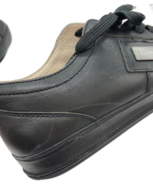 DOLCE & GABBANA（ドルチェ＆ガッバーナ）DOLCE & GABBANA (ドルチェ＆ガッバーナ) ローカットレザースニーカー ブラック サイズ:UK8.5の古着・服飾アイテム