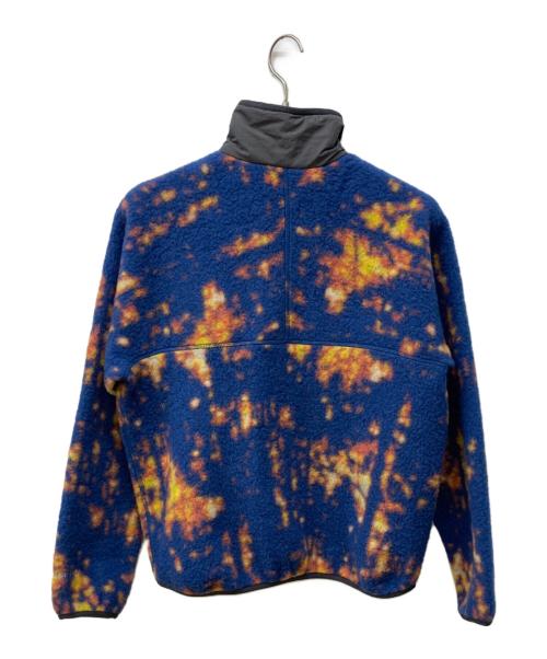 ZARA（ザラ）ZARA (ザラ) and wander (アンドワンダー) 総柄フリースジャケット ブルー サイズ:XSの古着・服飾アイテム