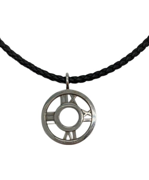 TIFFANY & Co.（ティファニー アンド コー）Tiffany & Co. (ティファニー アンド コー) オープンアトラスサークルレザーコードネックレス ブラックの古着・服飾アイテム