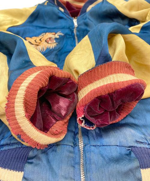 USED（ユーズド）USED (ユーズド) 50s 別珍コリアスカジャン イエロー×ブルー サイズ:-の古着・服飾アイテム