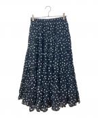 BEARDSLEYビアズリー）の古着「クリンクルドットスカート」｜ブラック