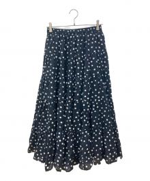 BEARDSLEY（ビアズリー）の古着「クリンクルドットスカート」｜ブラック