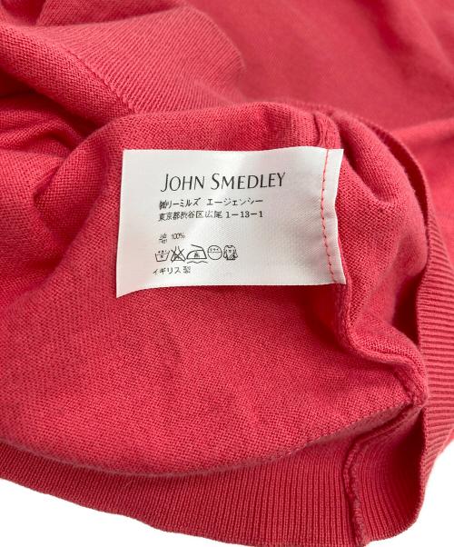 JOHN SMEDLEY（ジョンスメドレー）JOHN SMEDLEY (ジョンスメドレー) Vネックシーアイランドコットンニット レッド サイズ:Sの古着・服飾アイテム