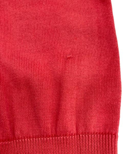 JOHN SMEDLEY（ジョンスメドレー）JOHN SMEDLEY (ジョンスメドレー) Vネックシーアイランドコットンニット レッド サイズ:Sの古着・服飾アイテム