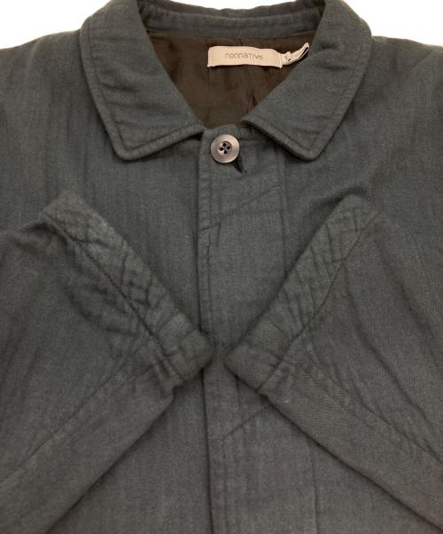 nonnative（ノンネイティブ）nonnative (ノンネイティブ) タオル地ステンカラーコート ネイビー サイズ:Sの古着・服飾アイテム
